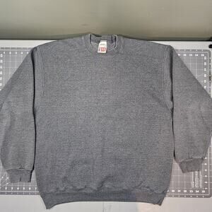 Vintage Wilson Sweatshirt XL Dark Gray Crew Neck Blank Y2K Streetwear Minimalist